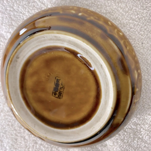 Vintage  MCM Round Ceramic Pottery Ashtray Trinket Dish Art Decor - Picture 12 of 14